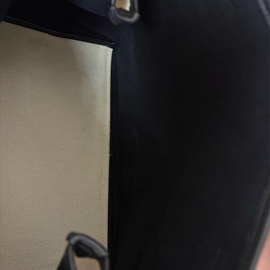 Balenciaga Navy Cabas S 黑白 帆布托特包 附子包 吊牌完整-17