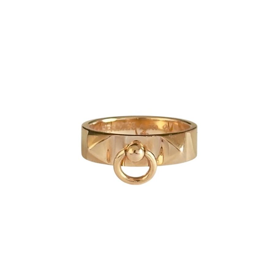 HERMES Collier de chien 18K玫瑰金 戒指-0