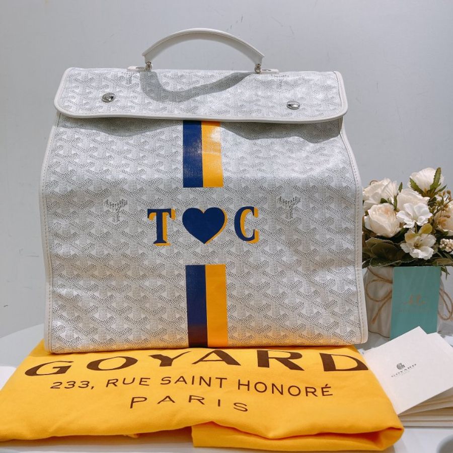 TW4765  Goyard 戈雅 雙肩 背包Sac Saint Leger Backpack Blanc-17