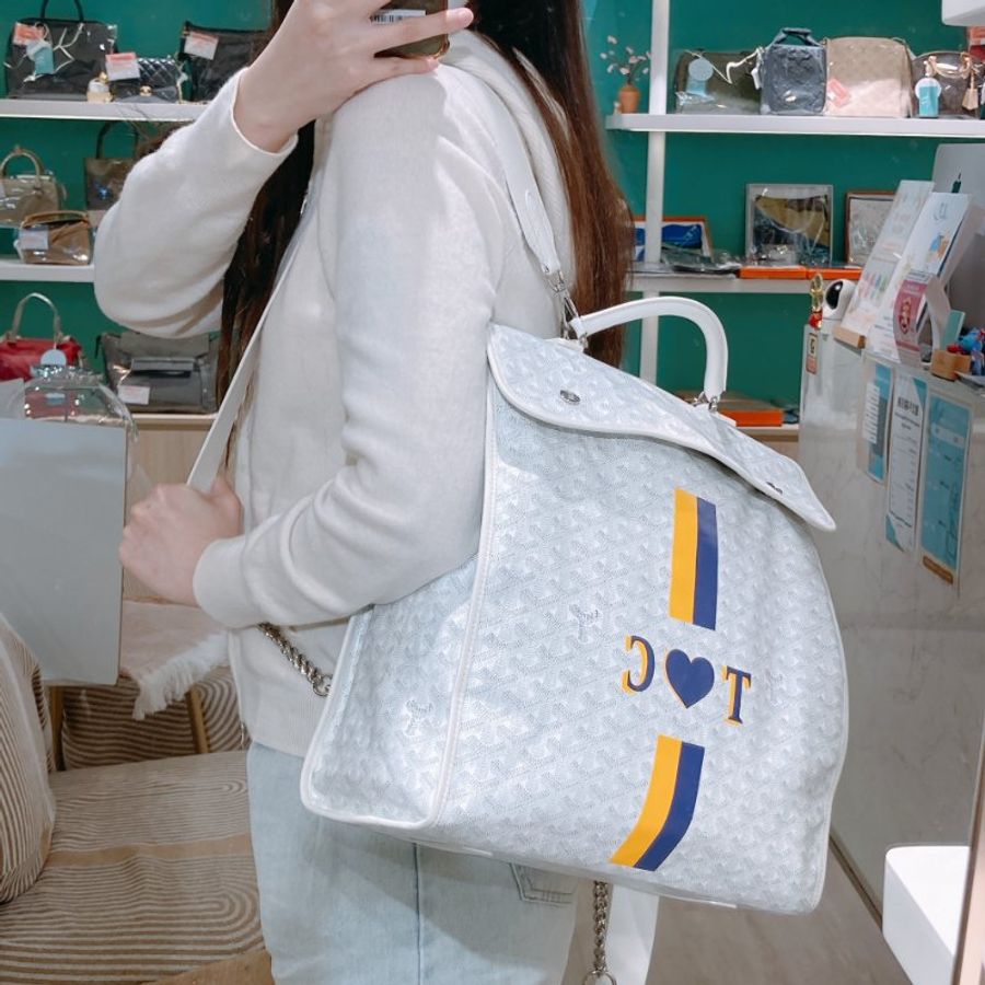 TW4765  Goyard 戈雅 雙肩 背包Sac Saint Leger Backpack Blanc-18