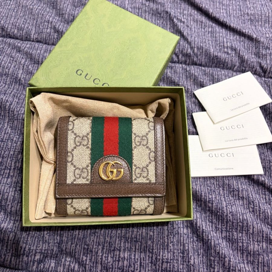 GUCCI 經典 Ophidia GG系列短夾 598662 兩折短夾 經典款 有零錢拉鍊層-12