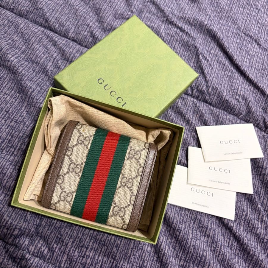 GUCCI 經典 Ophidia GG系列短夾 598662 兩折短夾 經典款 有零錢拉鍊層-14