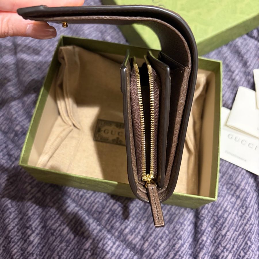 GUCCI 經典 Ophidia GG系列短夾 598662 兩折短夾 經典款 有零錢拉鍊層-21