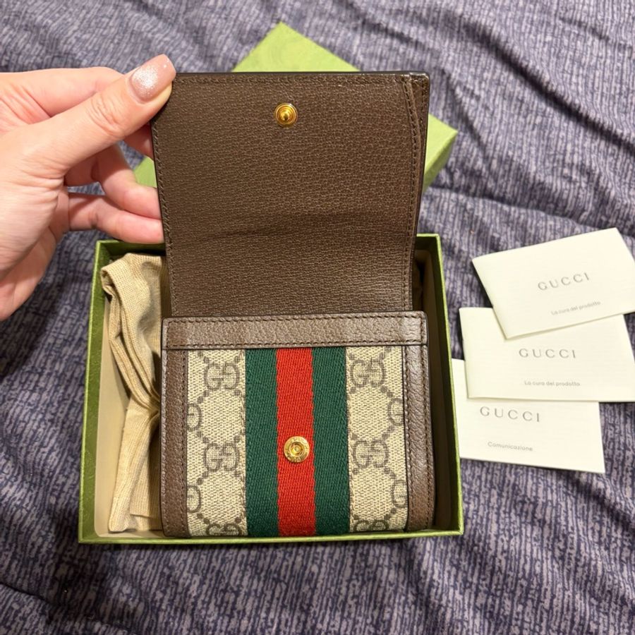 GUCCI 經典 Ophidia GG系列短夾 598662 兩折短夾 經典款 有零錢拉鍊層-23