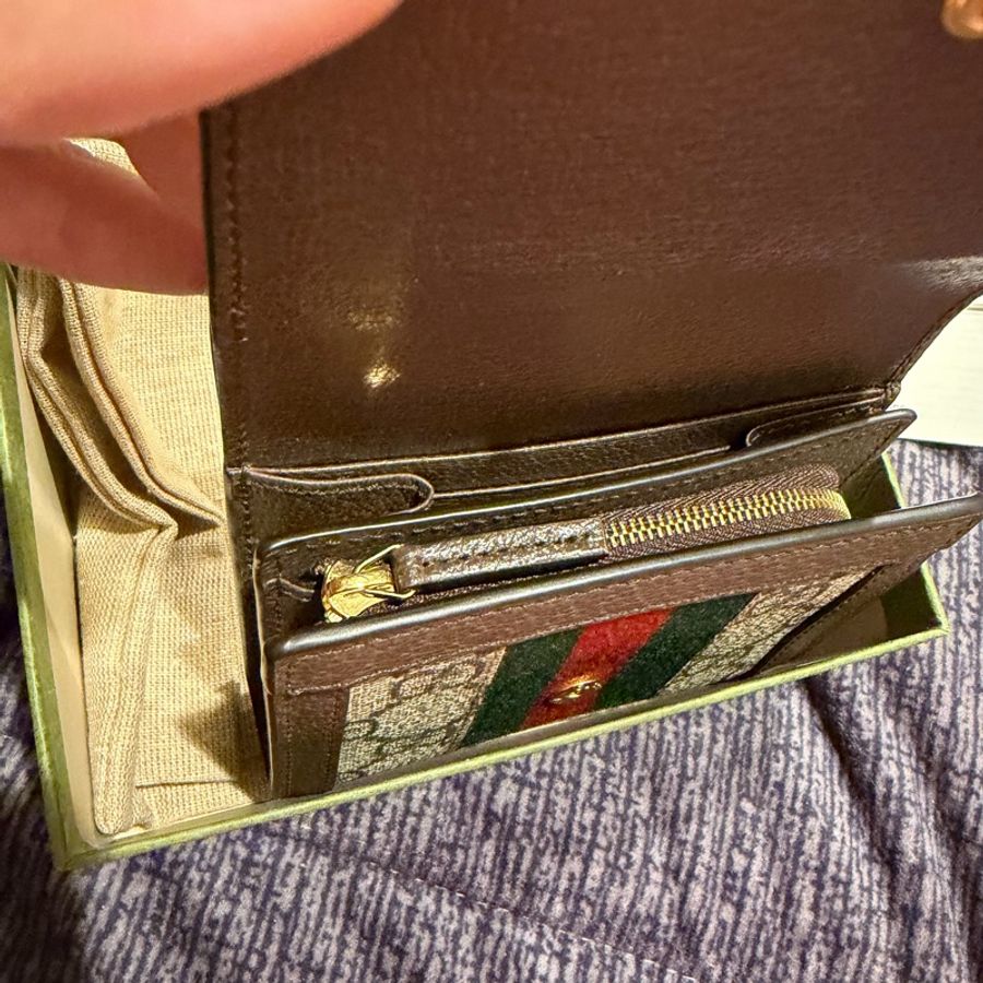 GUCCI 經典 Ophidia GG系列短夾 598662 兩折短夾 經典款 有零錢拉鍊層-33