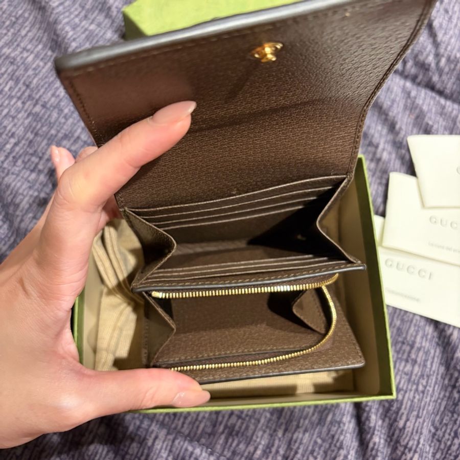 GUCCI 經典 Ophidia GG系列短夾 598662 兩折短夾 經典款 有零錢拉鍊層-35