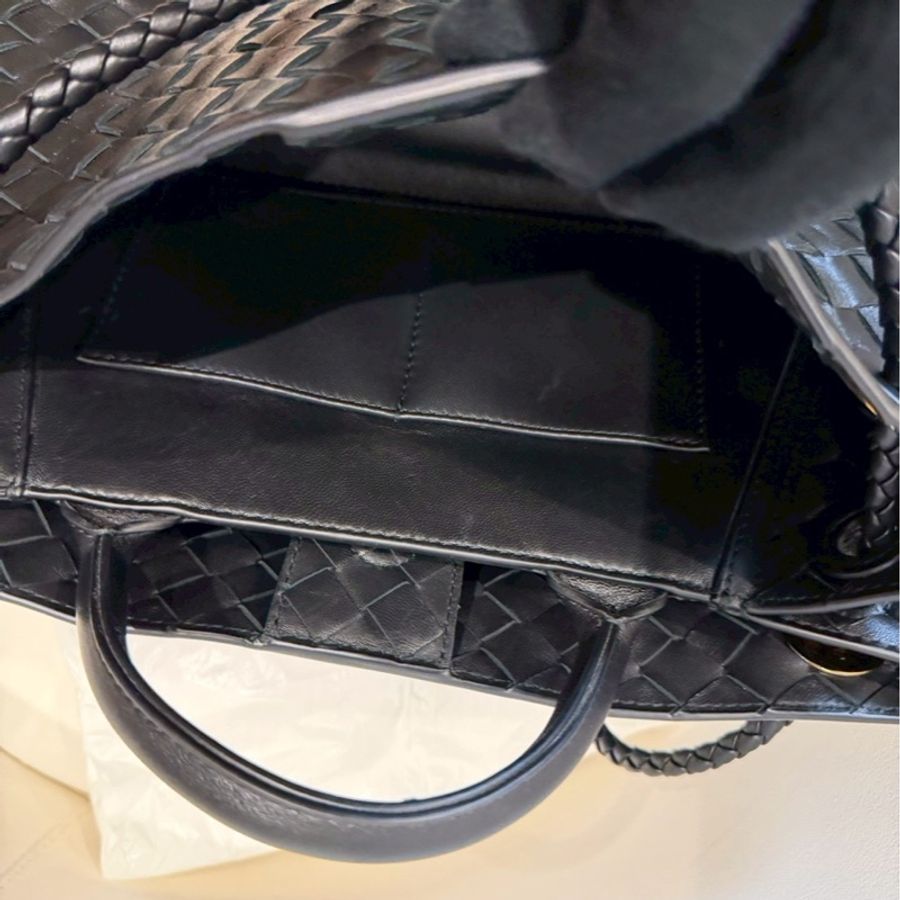 Bottega Veneta✨BV橫版Andiamo系列 Intrecciato編織磁釦手提包斜背包肩背包-3