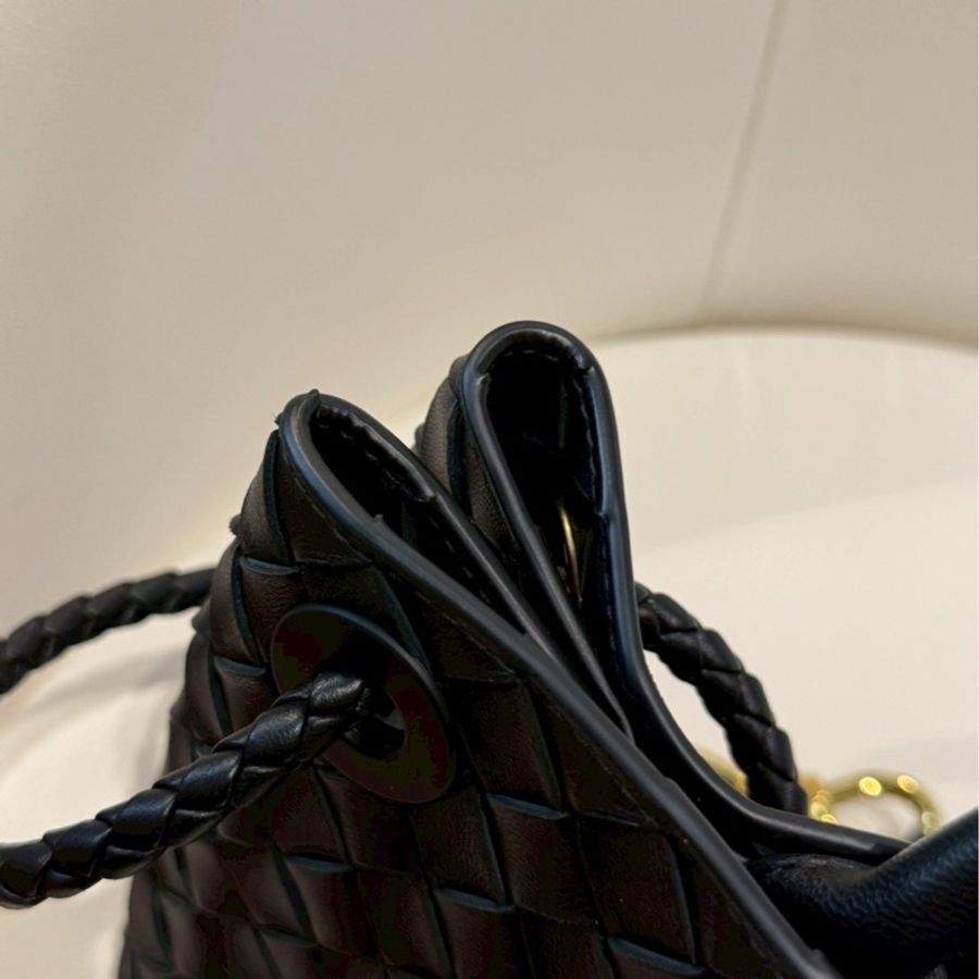 Bottega Veneta✨BV橫版Andiamo系列 Intrecciato編織磁釦手提包斜背包肩背包-15