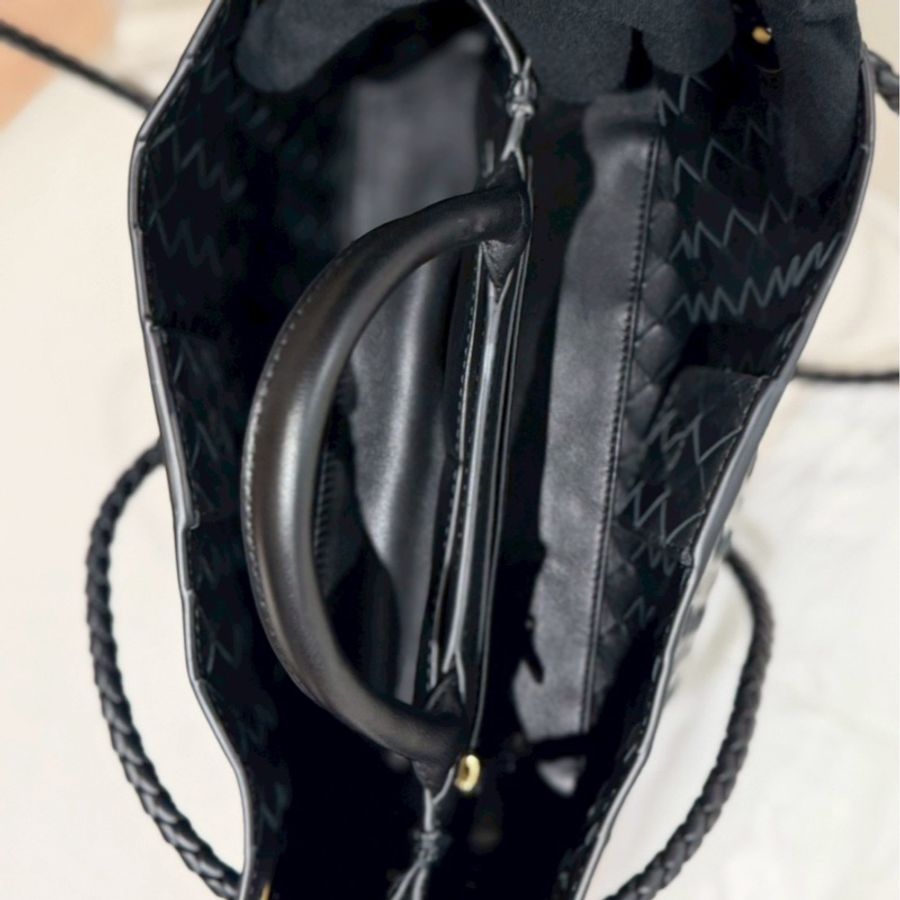 Bottega Veneta✨BV橫版Andiamo系列 Intrecciato編織磁釦手提包斜背包肩背包-16