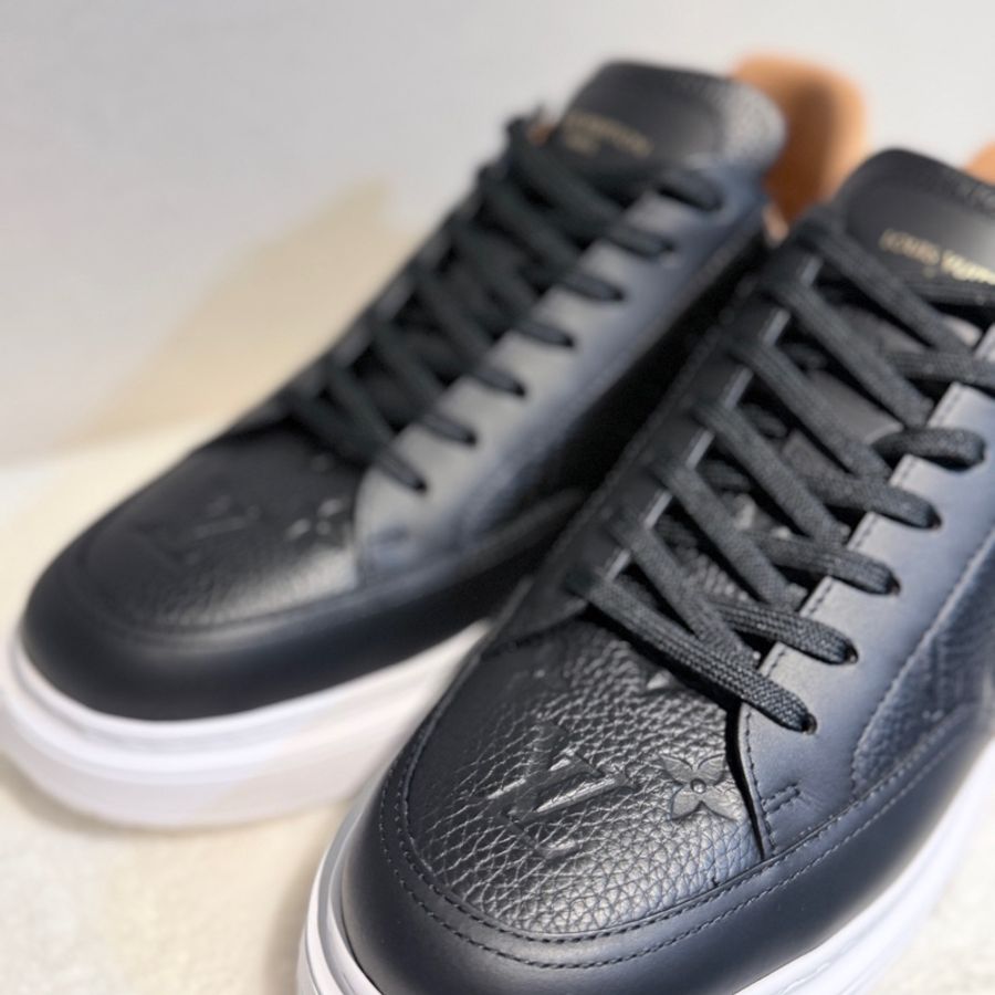 LOUIS VUITTON✨Beverly Hills 牛皮老花壓紋時尚板鞋 休閒鞋 有購證 男款 #9.5 #44-13