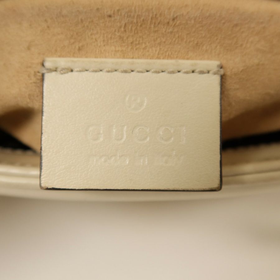 GUCCI 牛皮皮革GG Marmont金扣鏈帶手挽肩背兩用袋-6