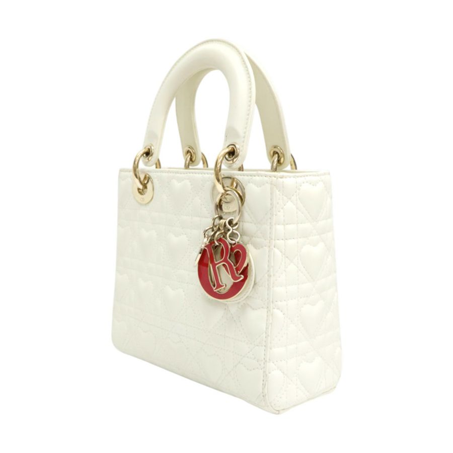 Lady Dior Small 兩用包 情人節限定 米白色 羊皮【Dior 迪奧 】 M0538ONGH-2