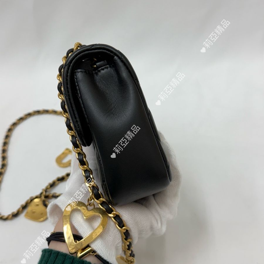 莉亞精品♡Chanel 愛心鏈條包 二手美包-6