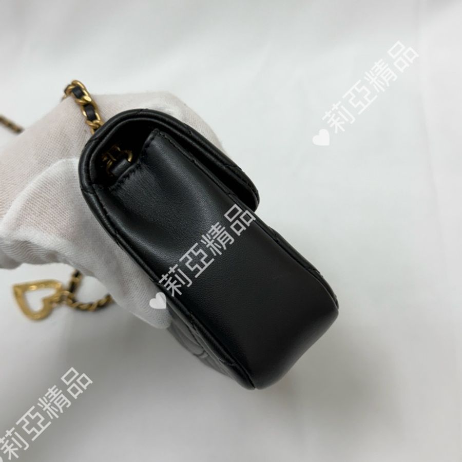 莉亞精品♡Chanel 愛心鏈條包 二手美包-7