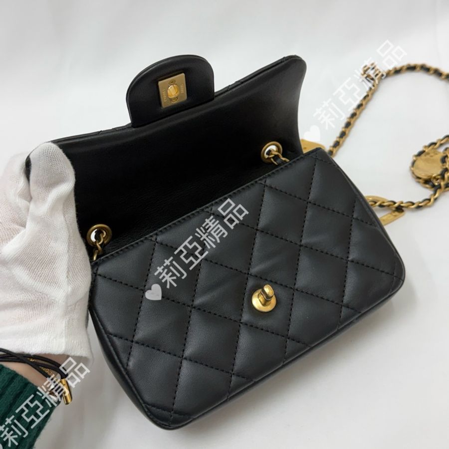 莉亞精品♡Chanel 愛心鏈條包 二手美包-12