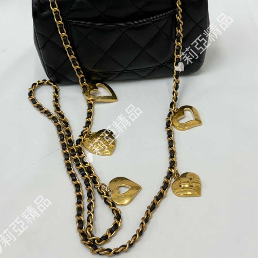 莉亞精品♡Chanel 愛心鏈條包 二手美包-14