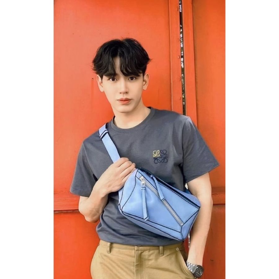 LOEWE PUZZLE胸腰包 淺藍色-1