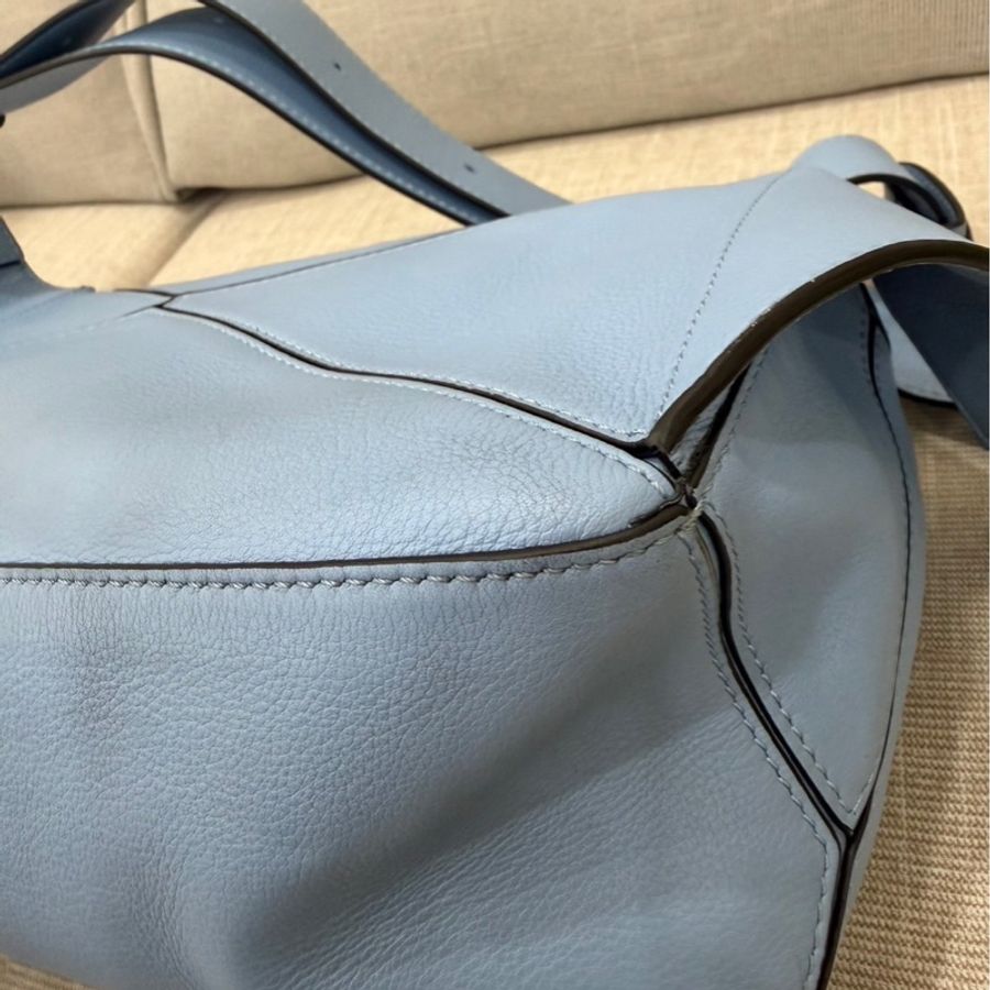 LOEWE PUZZLE胸腰包 淺藍色-8
