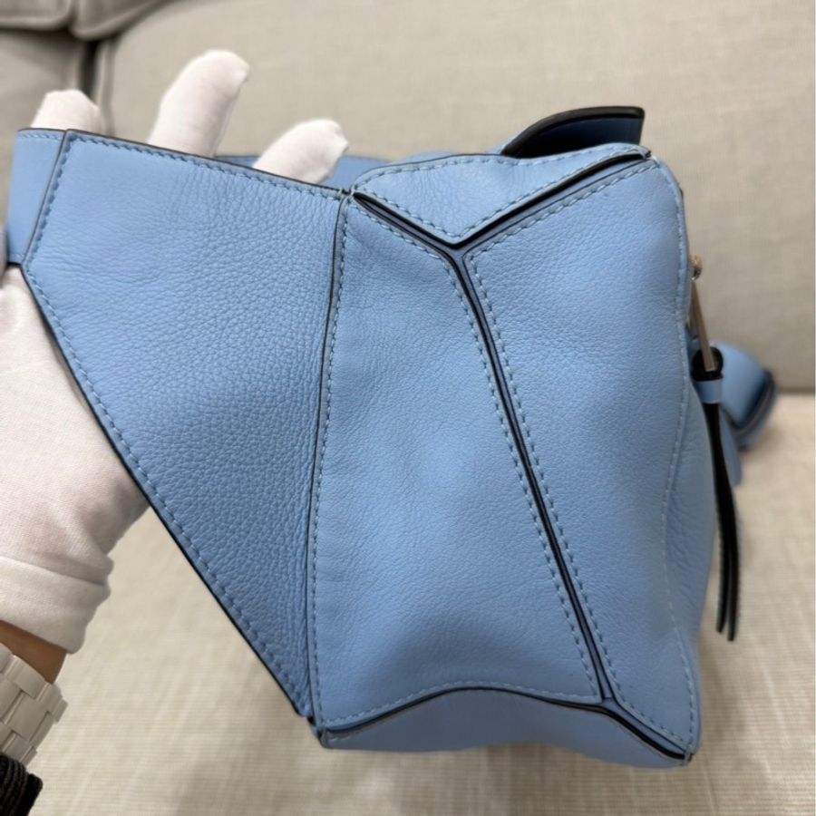 LOEWE PUZZLE胸腰包 淺藍色-10