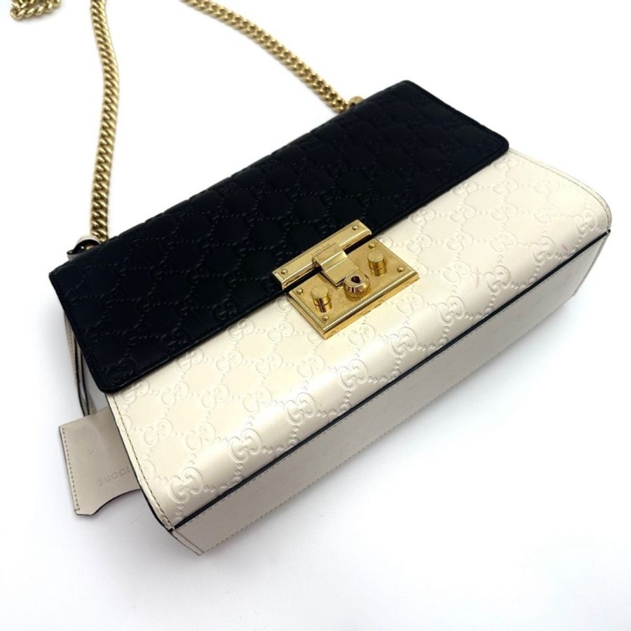 GUCCI 黑白熊貓padlock 大號月光寶盒肩背斜背包30*19.5*10 98新配件塵袋-2