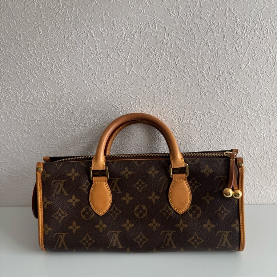LV花紋橫式雙珠金球手提包👜-0