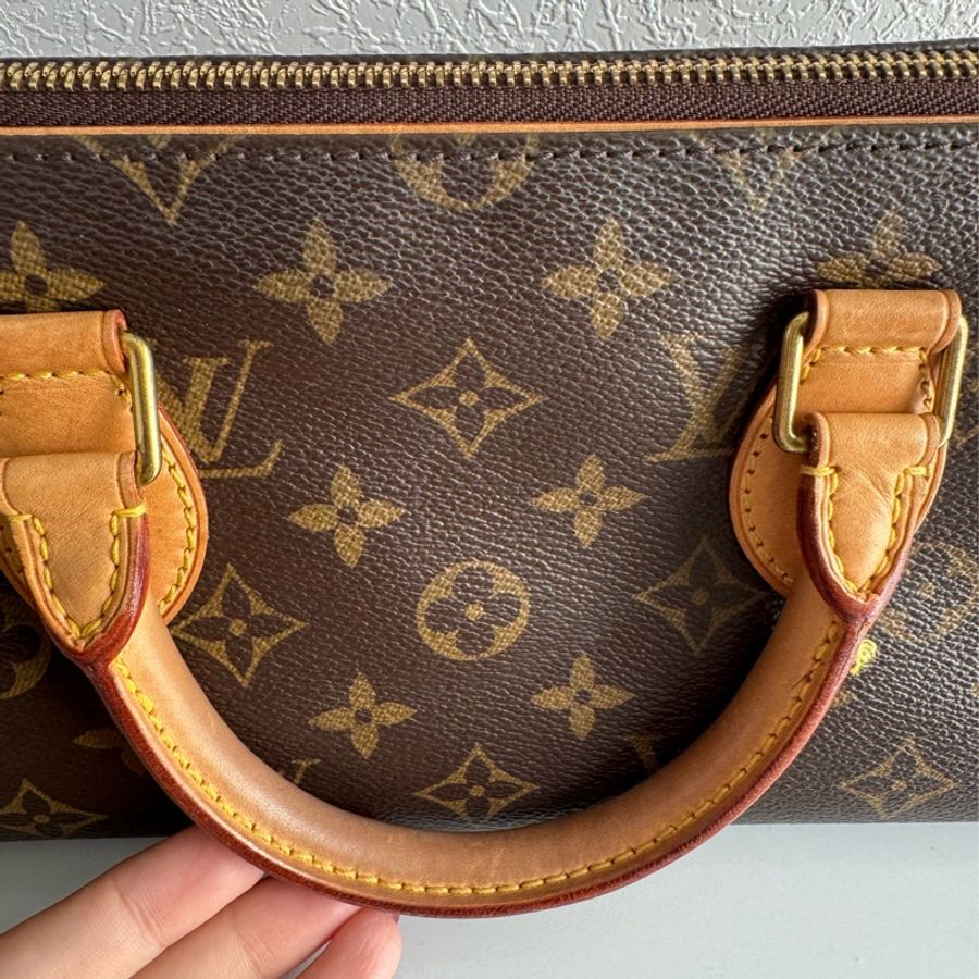 LV花紋橫式雙珠金球手提包👜-23
