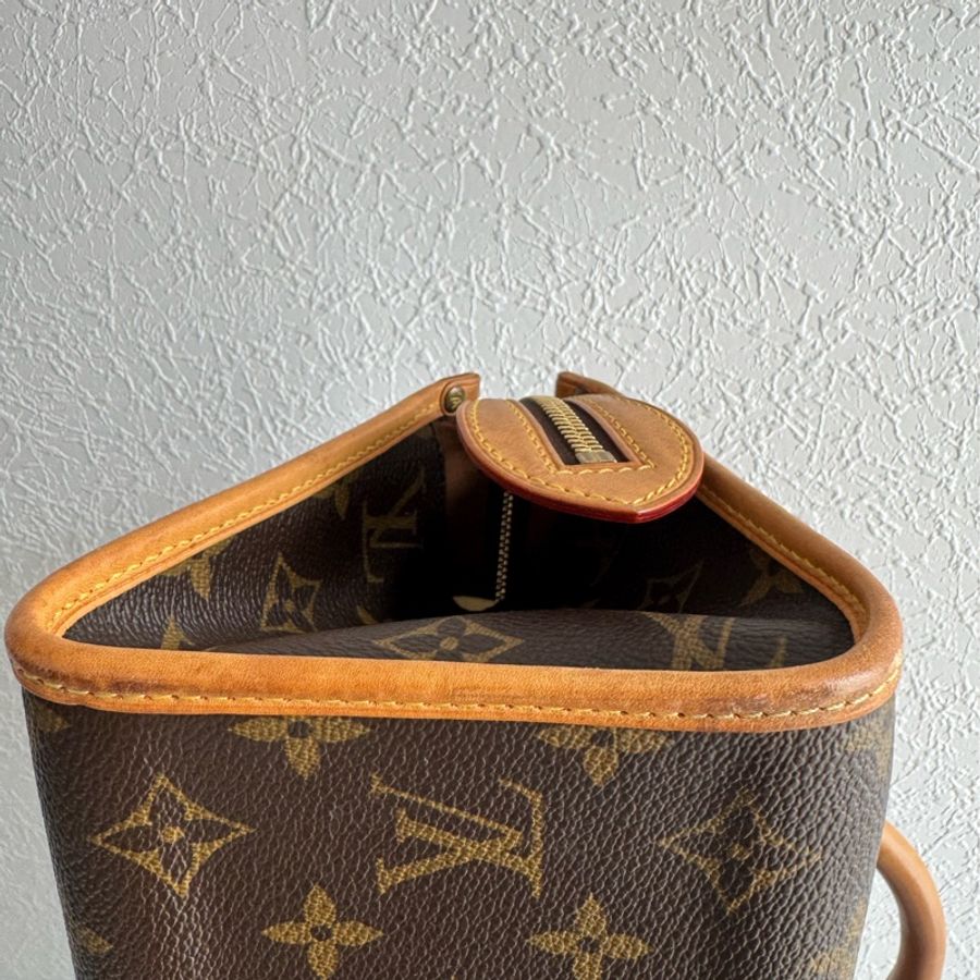 LV花紋橫式雙珠金球手提包👜-75