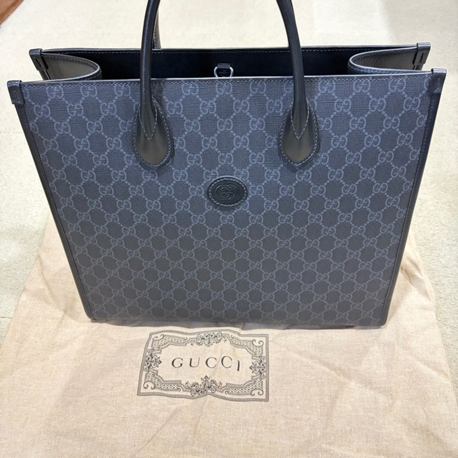 Gucci GG Supreme 系列托特包-5