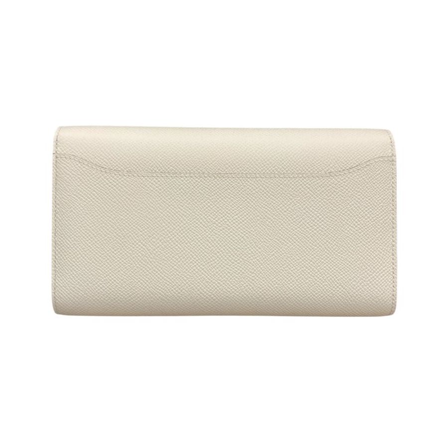 HERMES 愛馬仕 B刻 CONSTANCE TO GO 砝瑯H字 皮革 奶昔白 銀釦-2