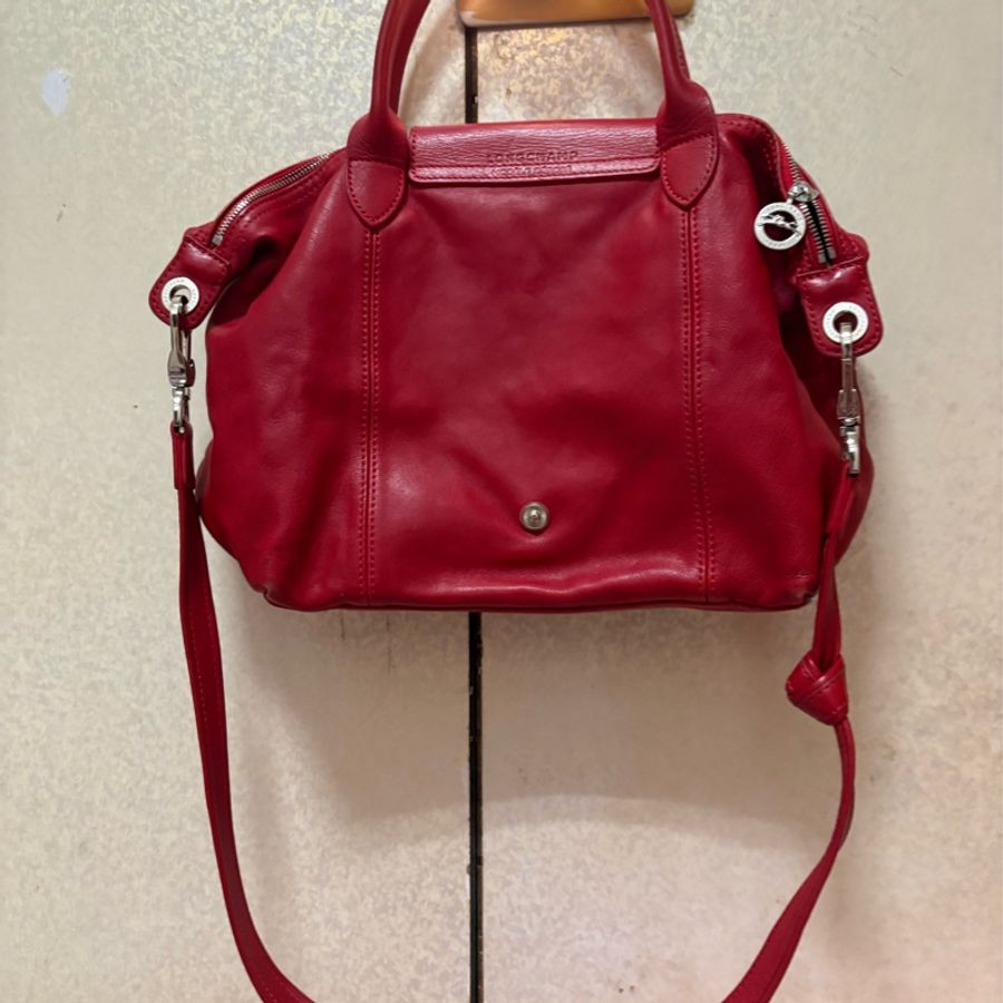 《限時大降價》Longchamp 絕版小羊皮 9成新 尺寸S 唯底部有正常使用痕跡-1