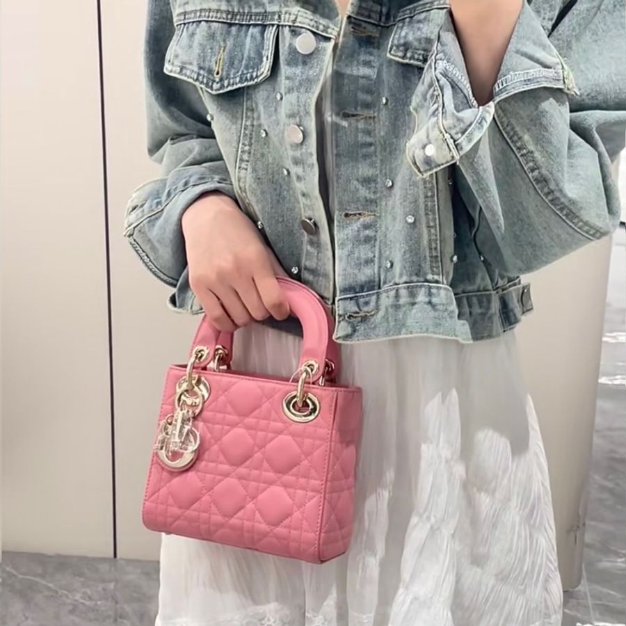 超美❤️ Dior #lady #乾燥玫瑰粉 #戴妃包 #三格-3