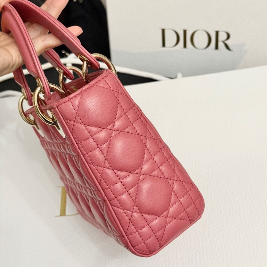 超美❤️ Dior #lady #乾燥玫瑰粉 #戴妃包 #三格-8
