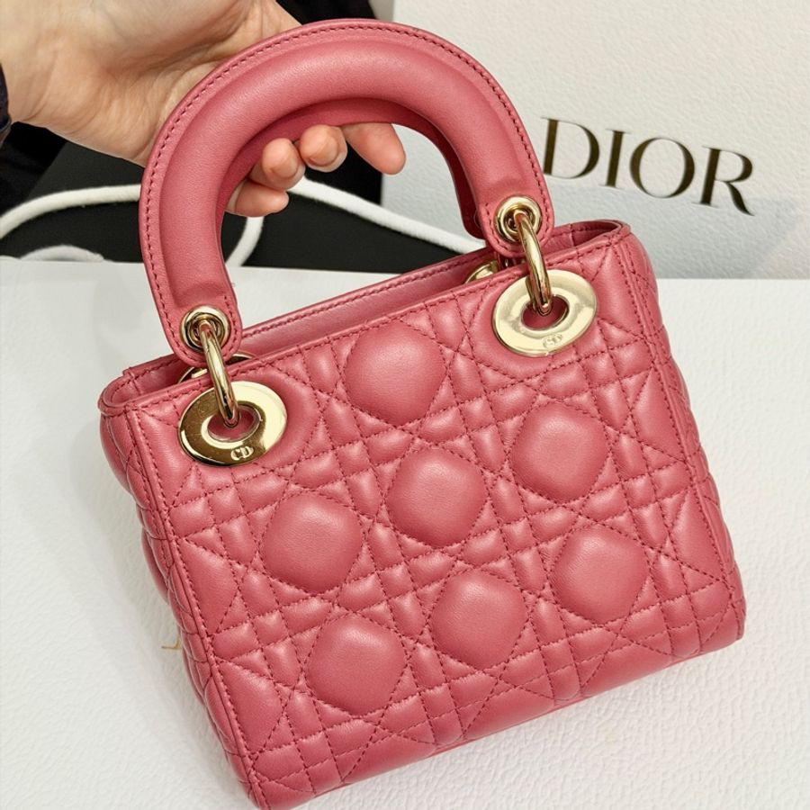 超美❤️ Dior #lady #乾燥玫瑰粉 #戴妃包 #三格-10