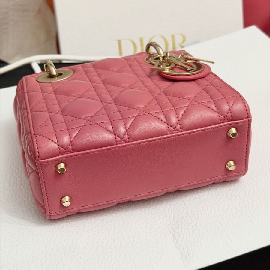 超美❤️ Dior #lady #乾燥玫瑰粉 #戴妃包 #三格-11