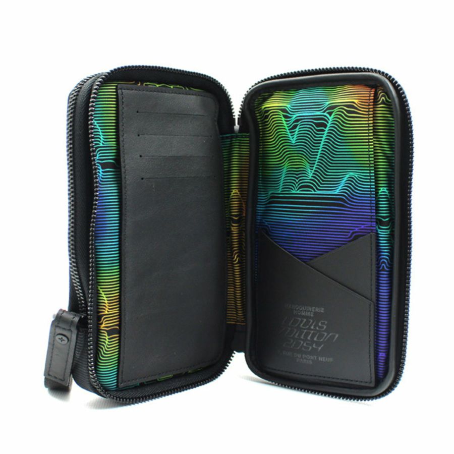 路易威登 Louis Vuitton 3D Monogram 雙手機袋單肩包 黑色 M80141 男士-3