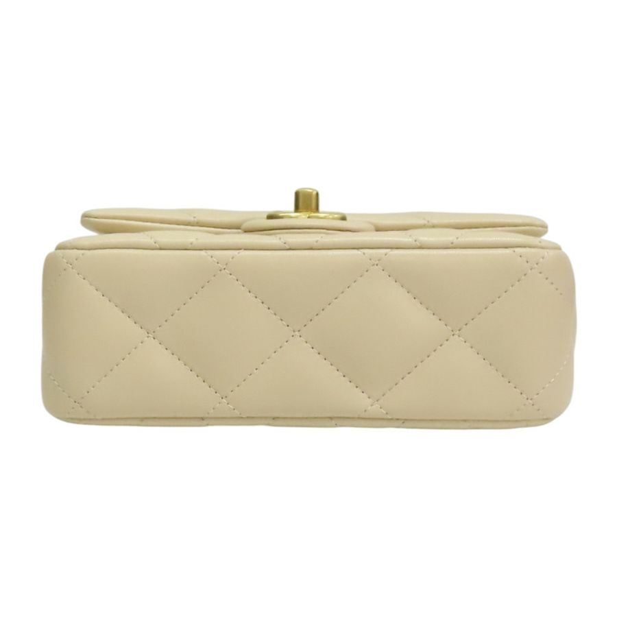 卡其色 菱格紋 羊皮 Sweet Heart Chain Flap 肩背包【CHANEL 香奈兒】 AS3829-3