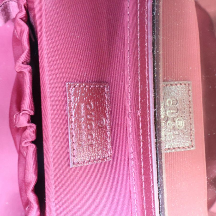 波爾多色 GG Supreme 帆布 Ancora 肩背【GUCCI 古馳】 814216-7