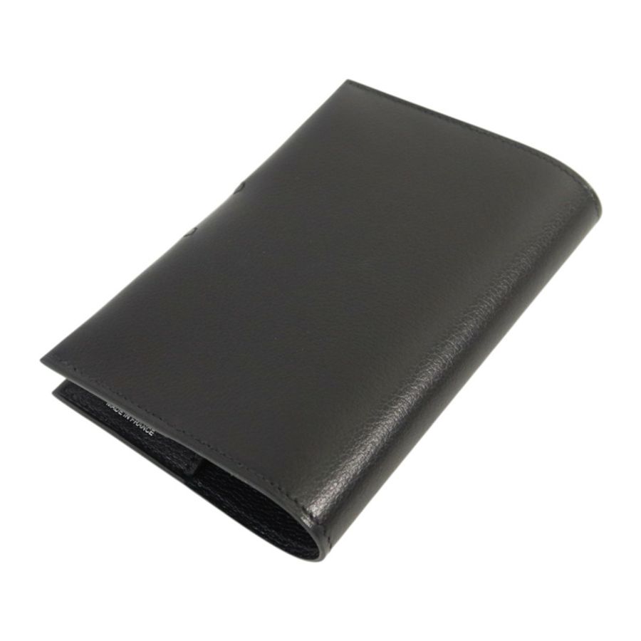 HERMES Evergrain皮革R.M.S Passport銀扣護照套Noir-4