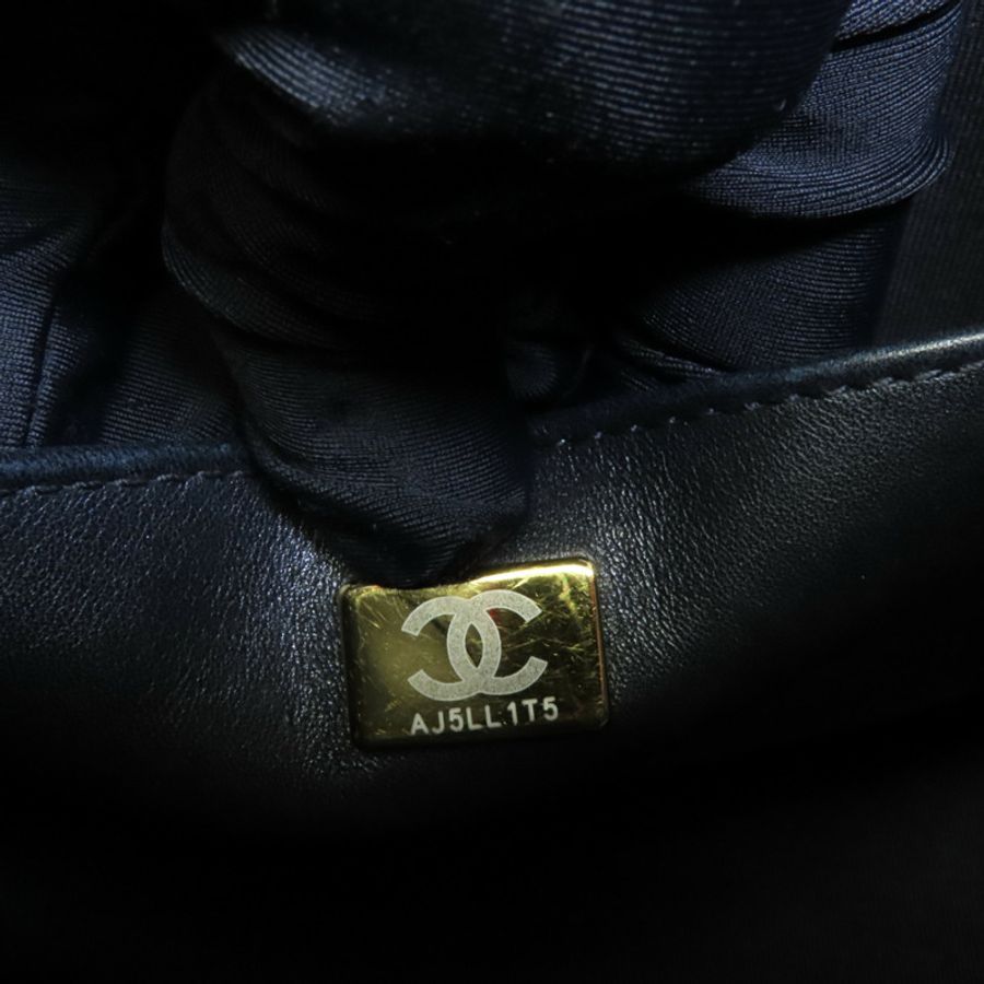 CHANEL 牛皮皮革24S Hobo金扣鏈帶手挽肩背兩用袋-7