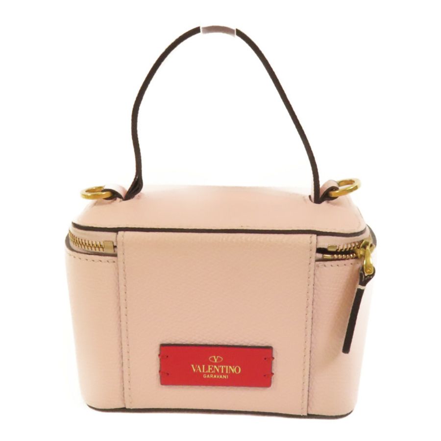 Valentino 牛皮皮革Garavani Vanity Case金扣手挽肩背兩用袋-1