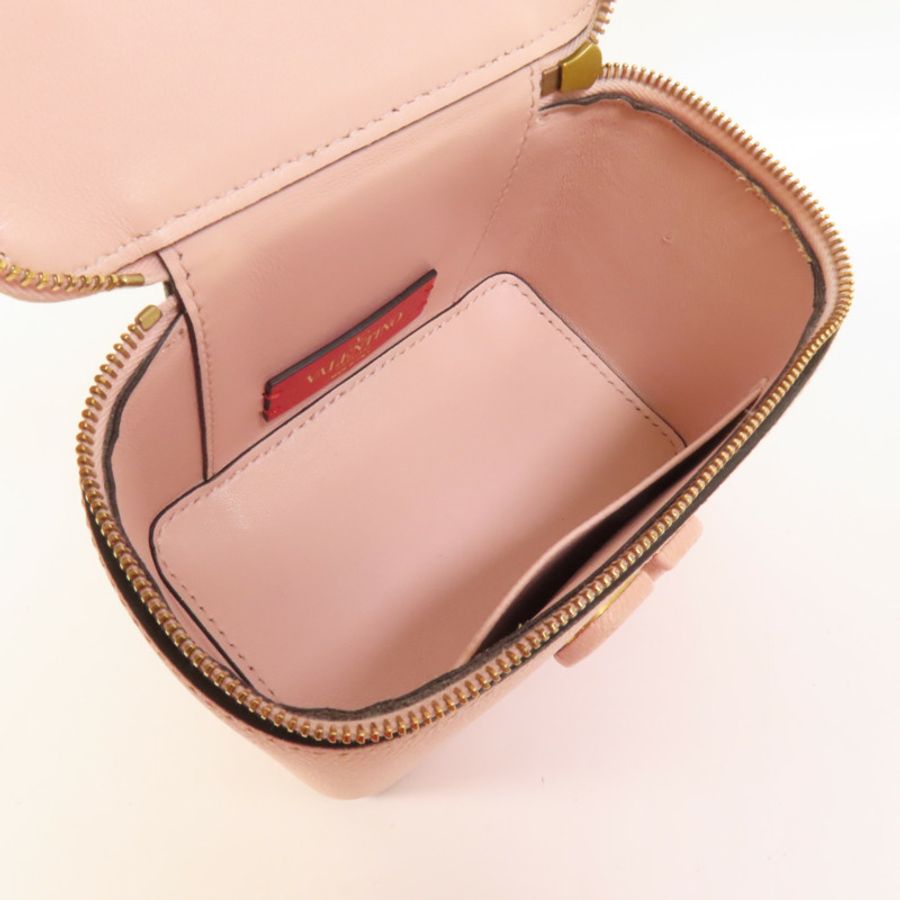 Valentino 牛皮皮革Garavani Vanity Case金扣手挽肩背兩用袋-4