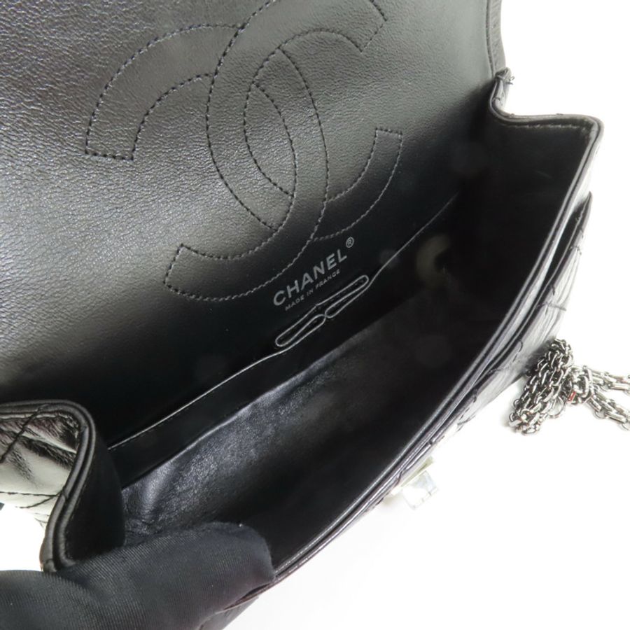 CHANEL 牛皮皮革2.55 Chain Shoulder鏈帶肩背袋-4