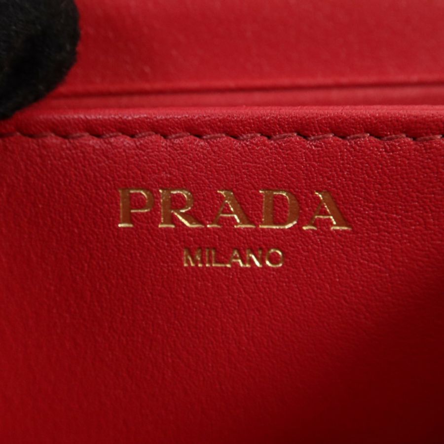 PRADA 牛皮皮革Card Case金扣卡片套-7