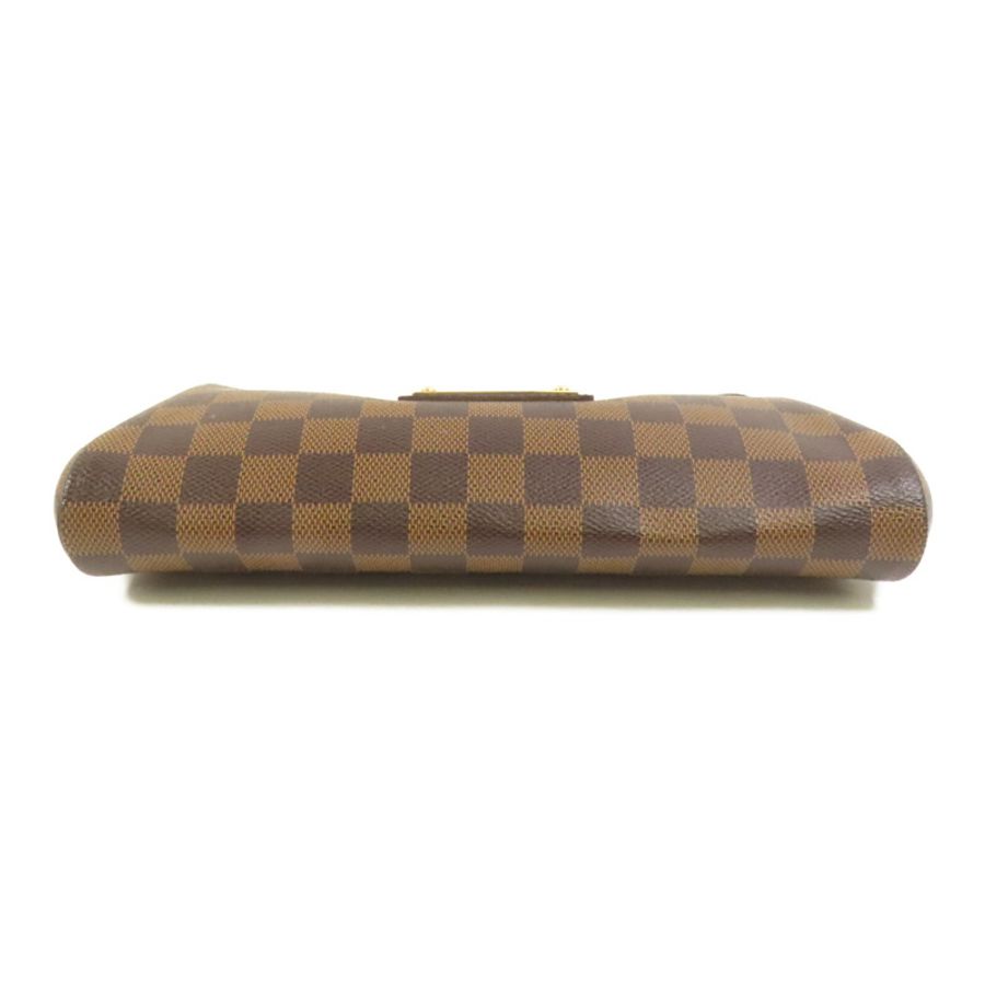 LOUIS VUITTON Damier Eva金扣手挽肩背兩用袋棕色-3