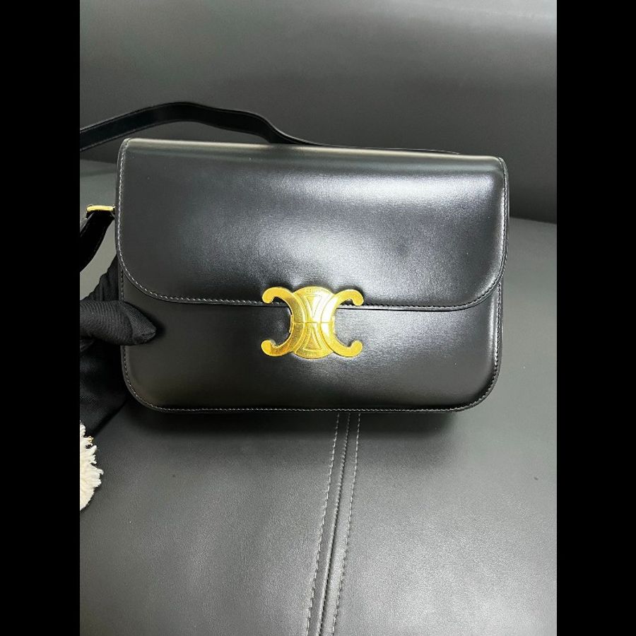 Celine box medium
凱旋門黑金中號box-0