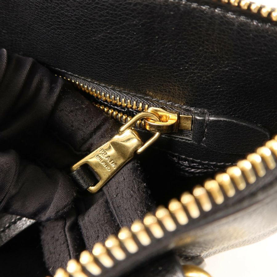 PRADA 牛皮皮革2 Way Shoulder金扣手挽肩背兩用袋-11