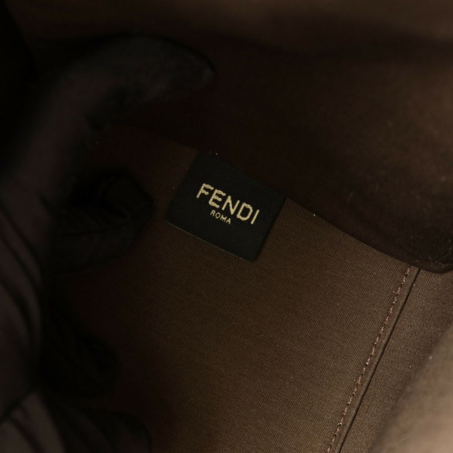 FENDI 帆布Sunshine Medium金扣手挽肩背兩用袋-8