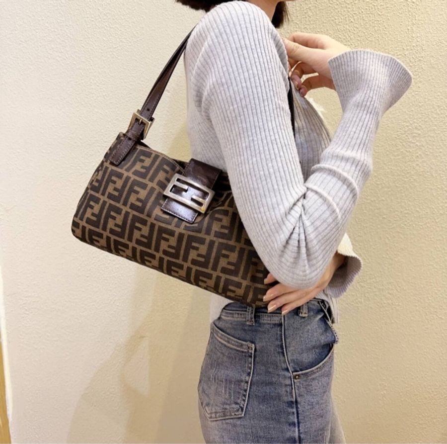 Vintage Fendi Baguette 經典老花法棍包 芬迪-0