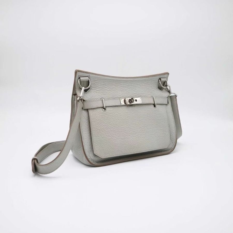 HERMES Jypsiere 28 Perle珍珠灰 28*24*12 9新配件塵袋-3