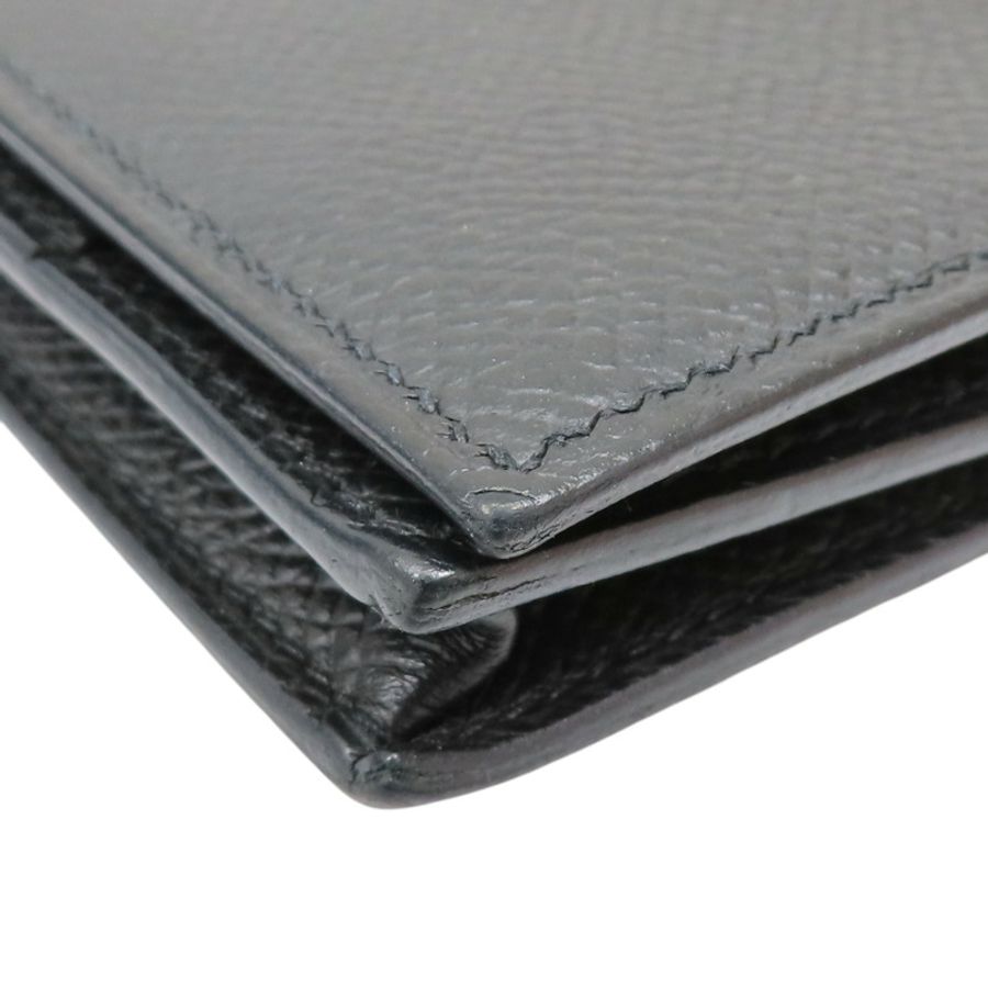 黑色 Epson牛皮 Bearn 二折長夾 C刻 金扣【HERMES 愛馬仕】 H039785CK-14